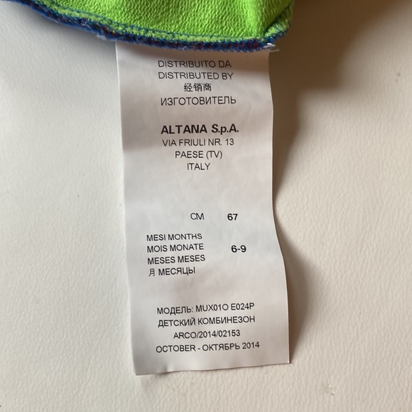 MOSCHINO BABY BLUE DINOSAUR ROMPER - Picture 4 of 9